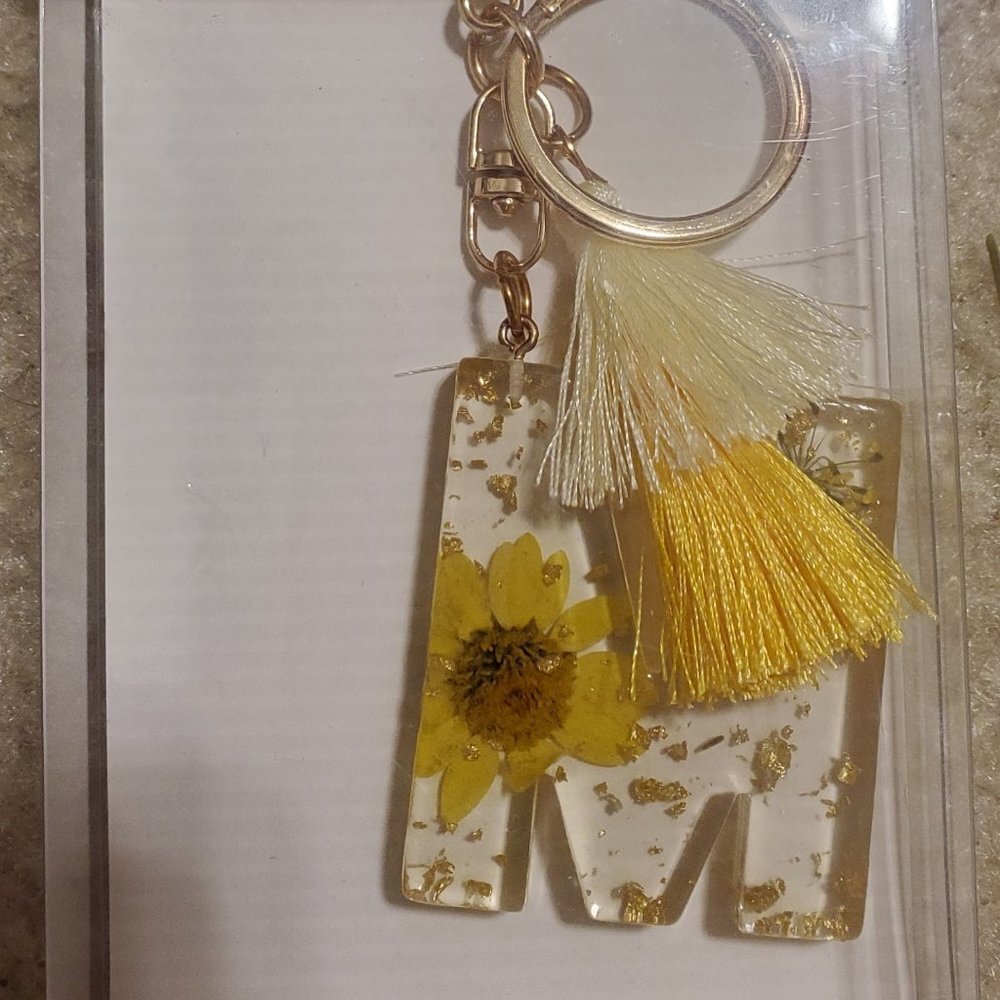 Monogram Keychain M Letter